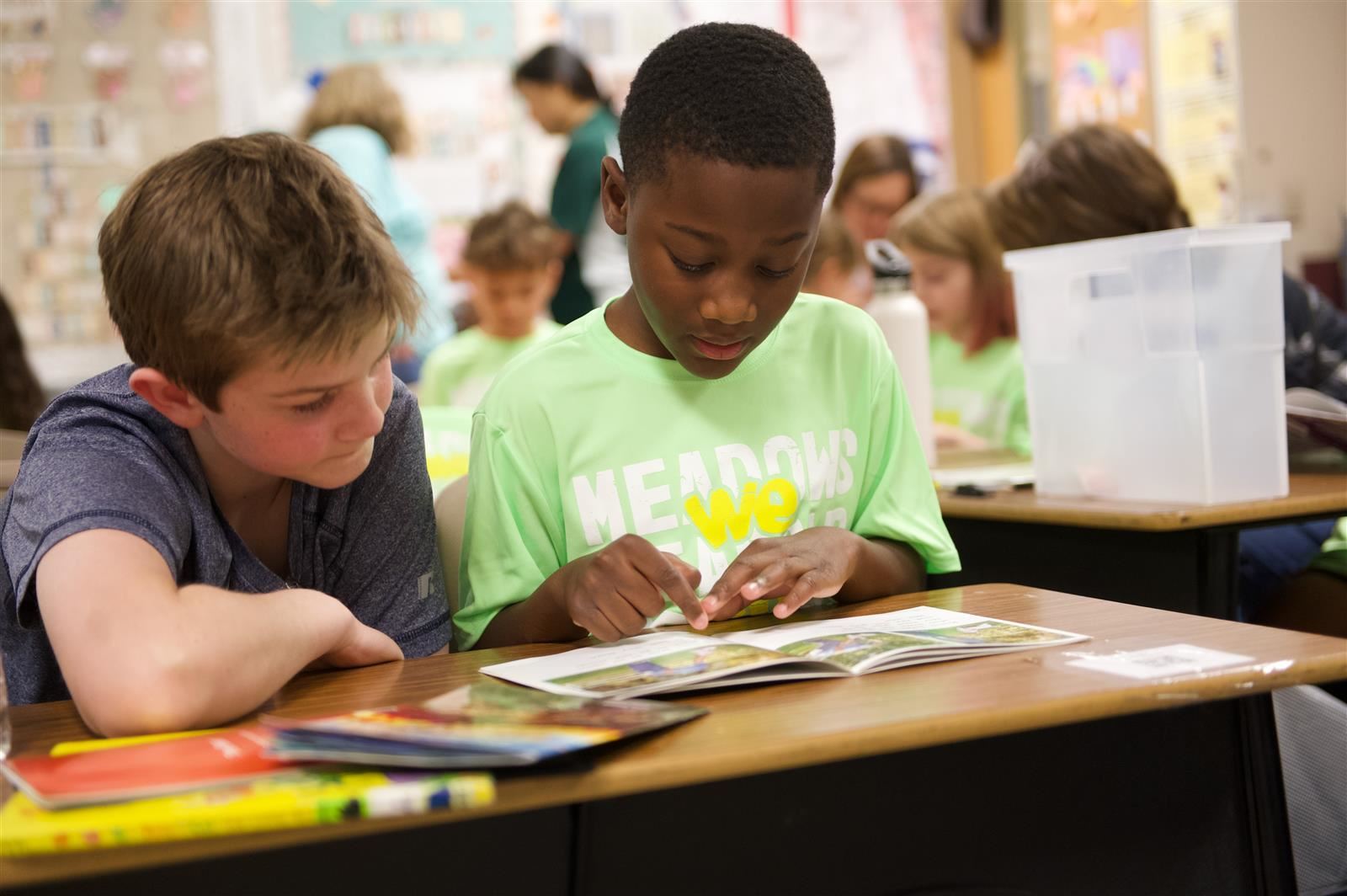  Killeen ISD students practice reading together during classroom instruction